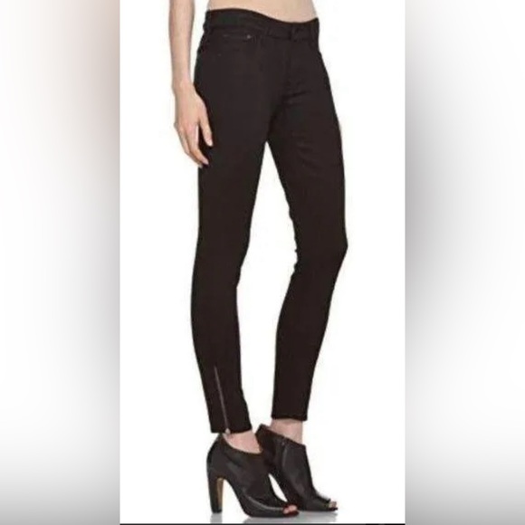 International Concepts Black Ankle Zipper Skinny Jeans Size 10 - Picture 1 of 9